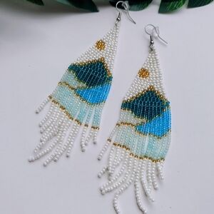 Elegant Beaded Fringe Earrings